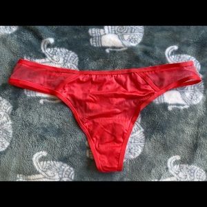 Victoria Secrets Small Sheer and Satin Thong